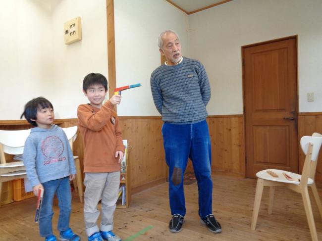 射的をしている様子